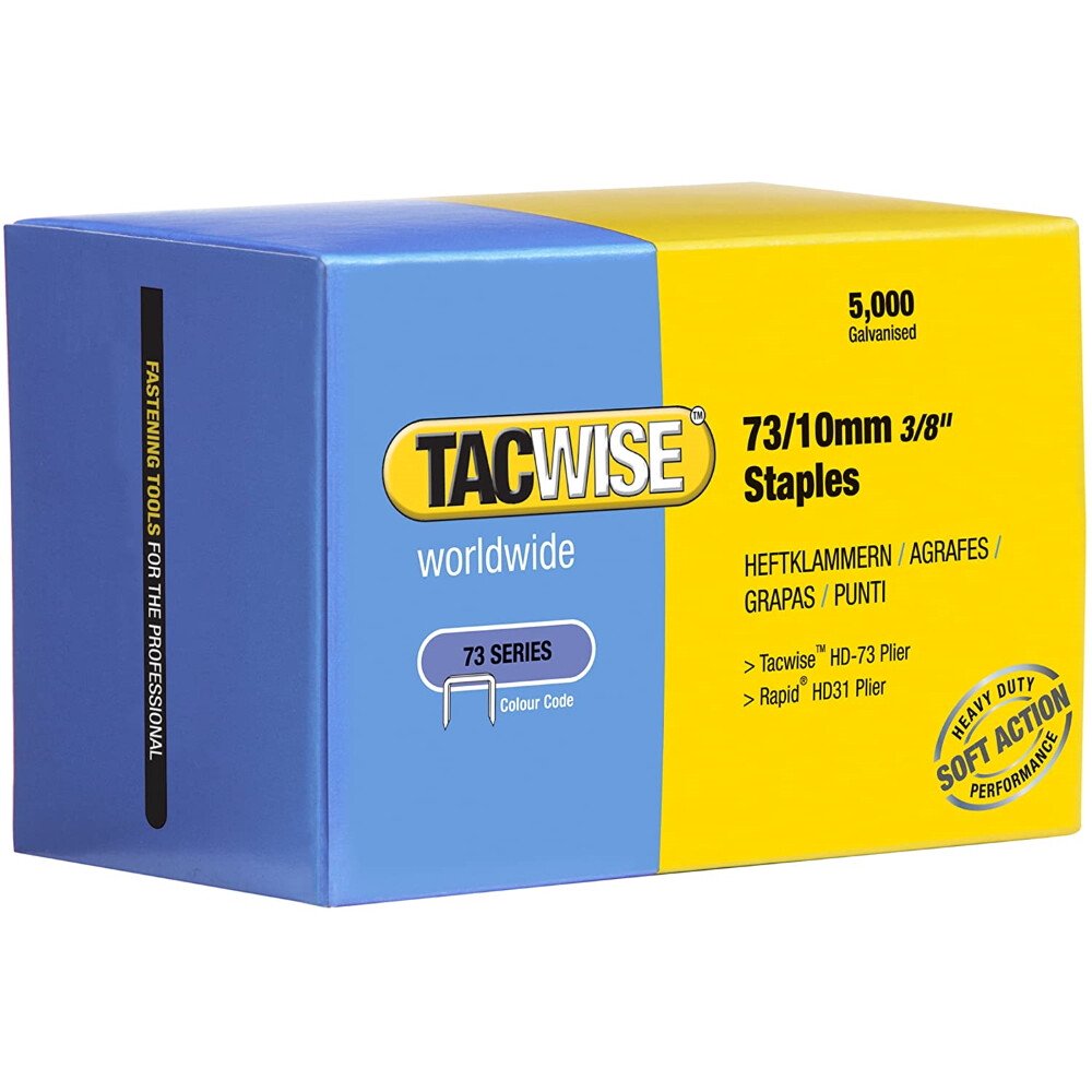 Tacwise 0456 73/10mm Staples Galvanised (Box of 5,000)