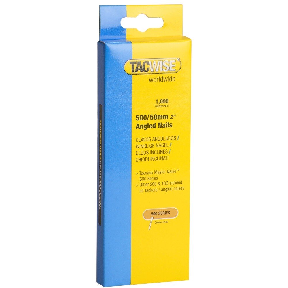 Tacwise 0485 500/50mm 18G Angled Nails Galvanised (Box of 1000) 