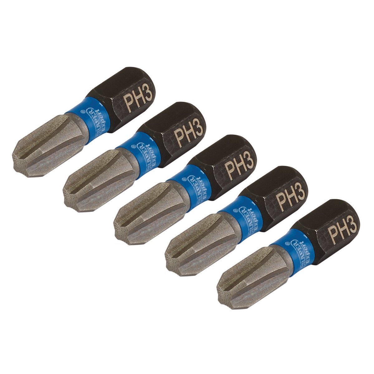 Draper 04936 IMBH/PH25/5 Expert Cross Slot/Ph Type Impact Screwdriver Bits, No.3 X 25mm, 1/4" Hex (Pack Of 5)