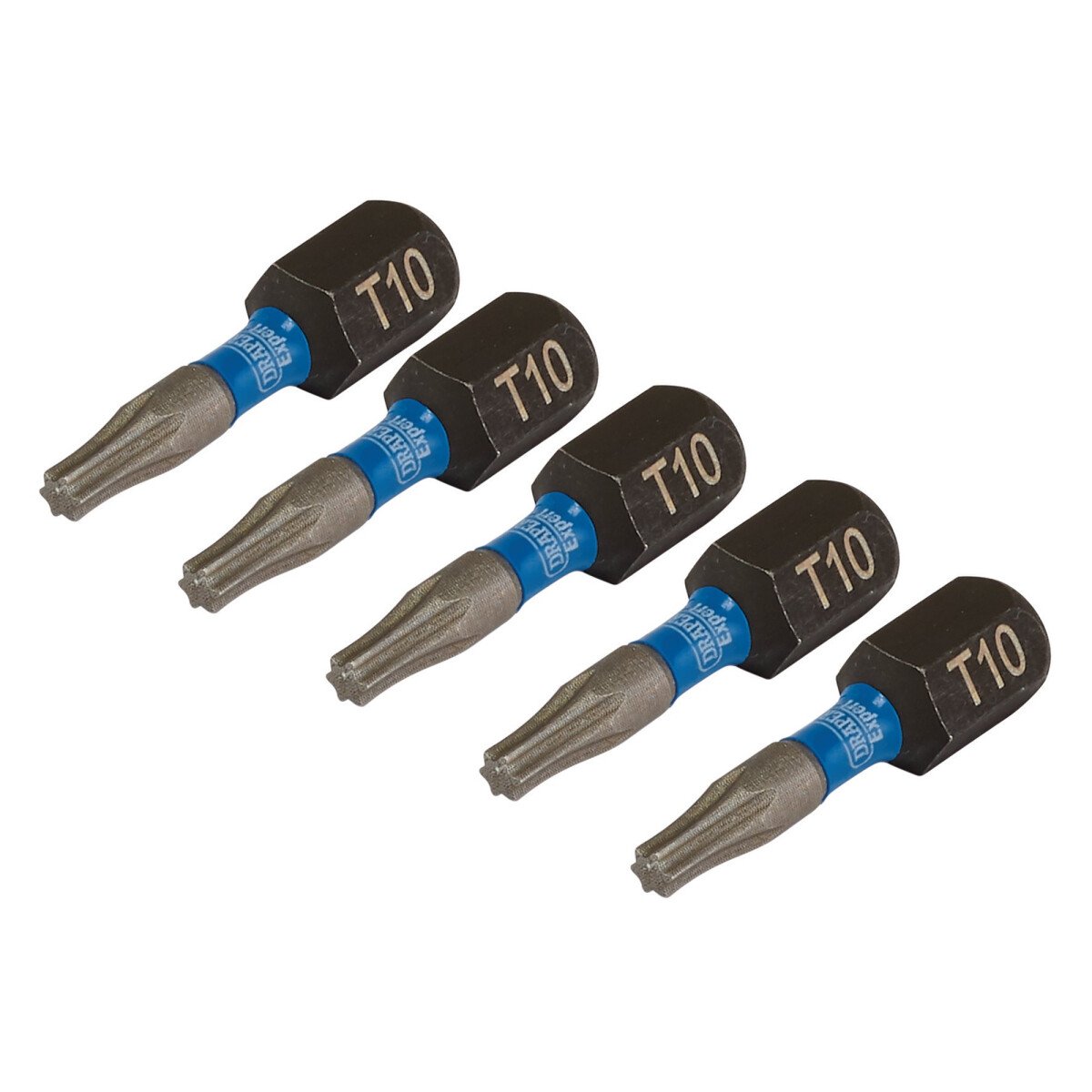 Draper 05491 IMBH/TX25/5 Expert Tx Star® Impact Screwdriver Bits, T10 X 25mm, 1/4" Hex (Pack Of 5)