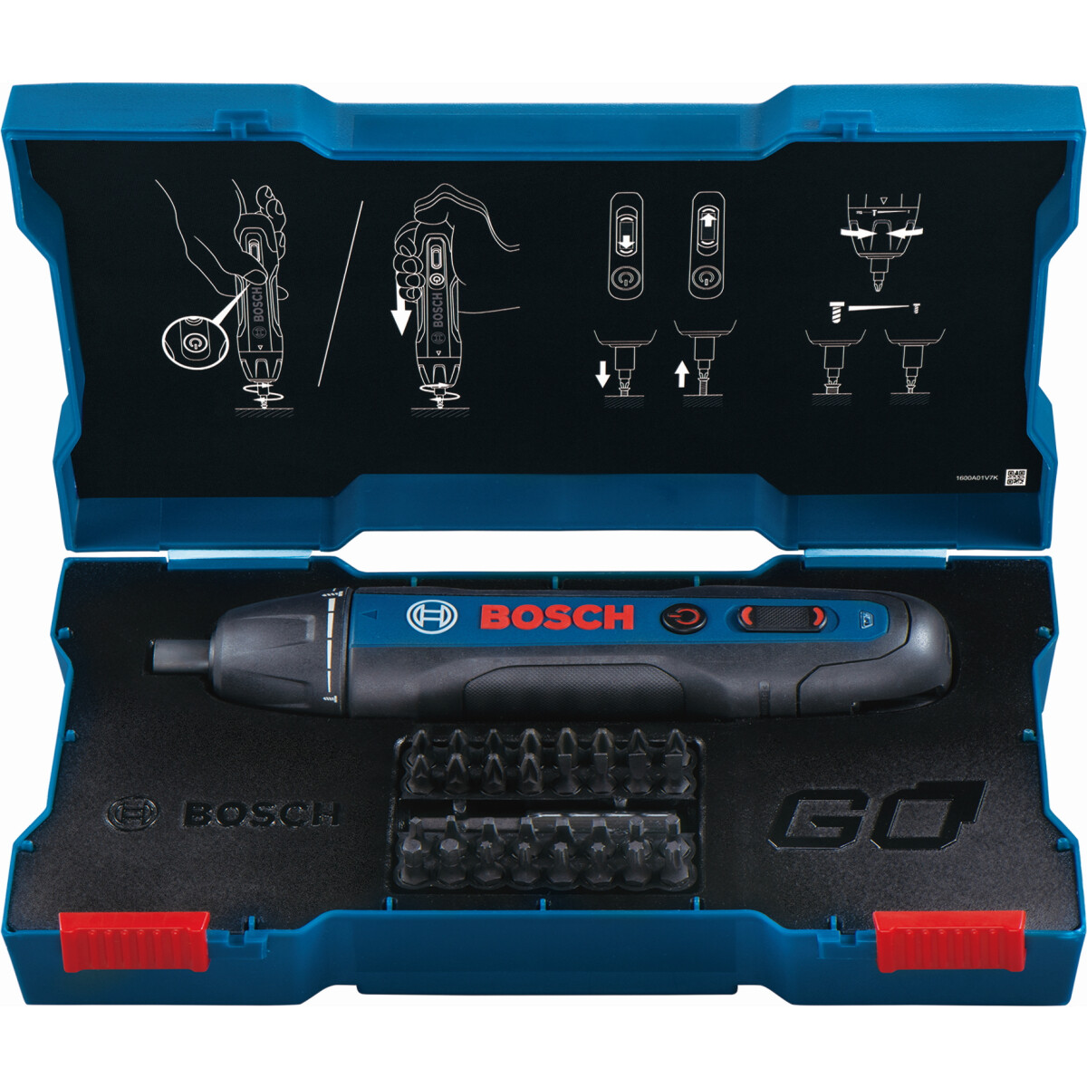 Bosch GO2KIT 3.6V Screwdriver with 25pcs Accessory set in LBOXX Mini