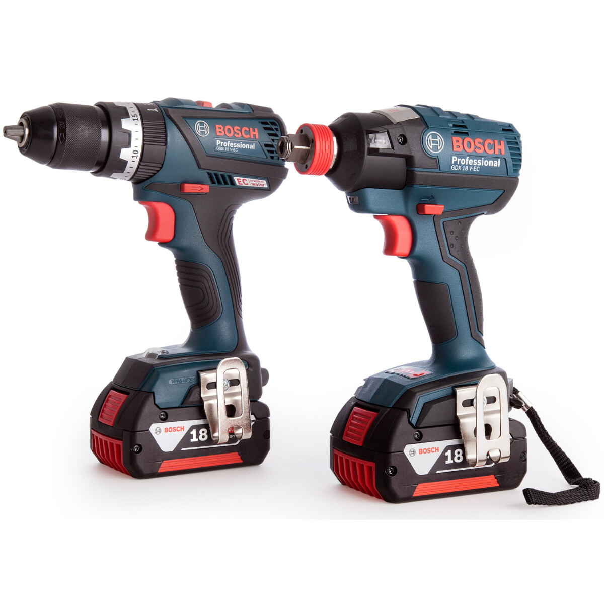 Bosch GSB18 V60C Combi Drill + GDX18 V200C Impact Wrench/Driver 18V