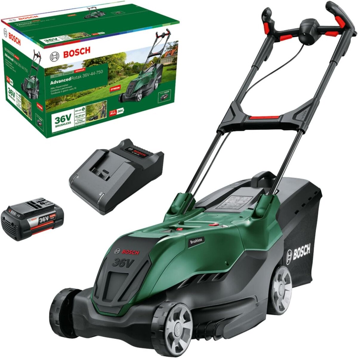Bosch AdvancedRotak 36V-44-750 36v Lawn Mower 44cm (1x4.0Ah)