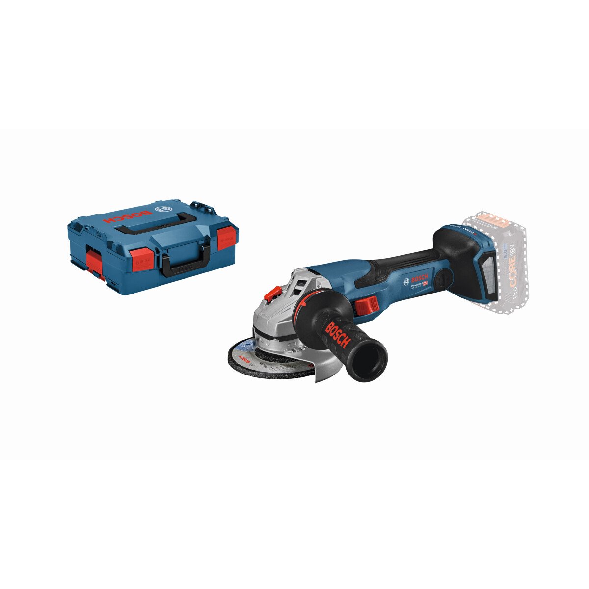 Bosch GWS18V-15C Body Only 18V BITURBO Brushless 125mm Angle Grinder in L-BOXX
