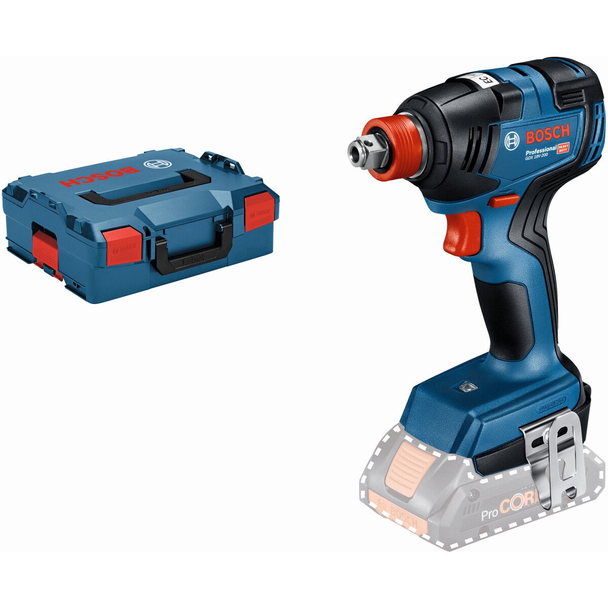 Bosch GDX18V-200 NCG Body Only 18V Brushless 1/4" Impact Driver in L-BOXX