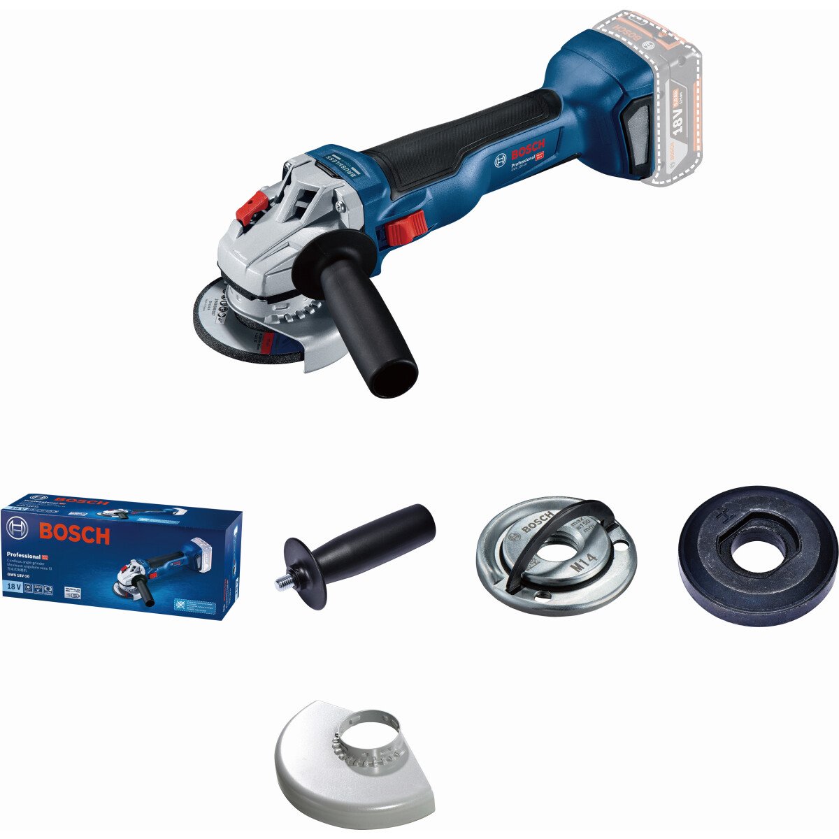 Bosch GWS18V-115N Body Only 18V Brushless 115mm Angle Grinder in Carton