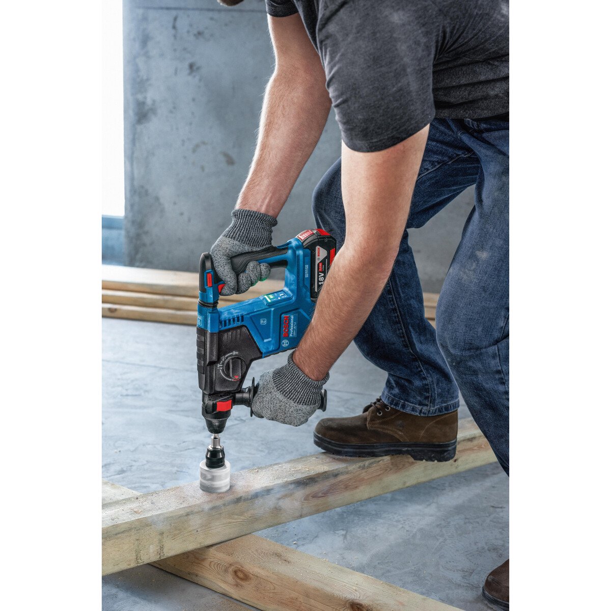 Bosch GBH18V24 Body Only 18v SDS+ Rotary Hammer Brushless in LBoxx