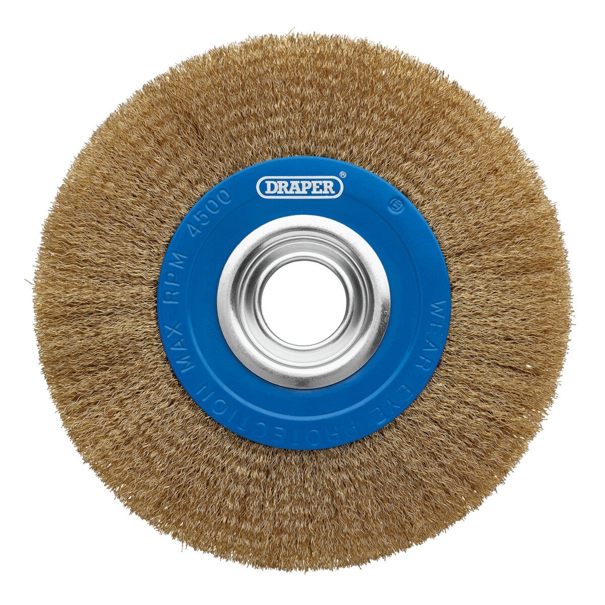 Draper 08067 Brassed Steel Bench Grinder Wire Wheel Brush, 200 x 31.75mm