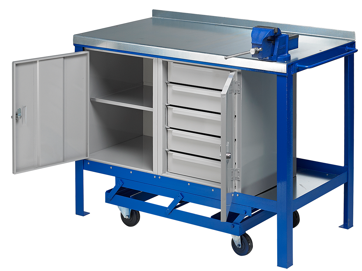 J.A.S. Engineering 1275SFCP Steel Top Mobile Workbench