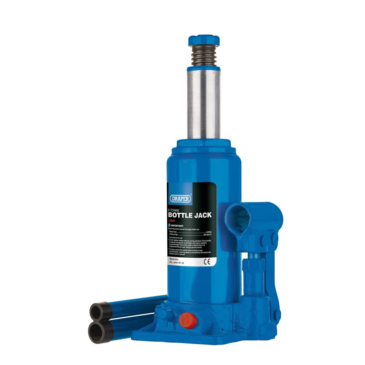 Draper 13069 BJ6-B Hydraulic Bottle Jack (6 Tonne)