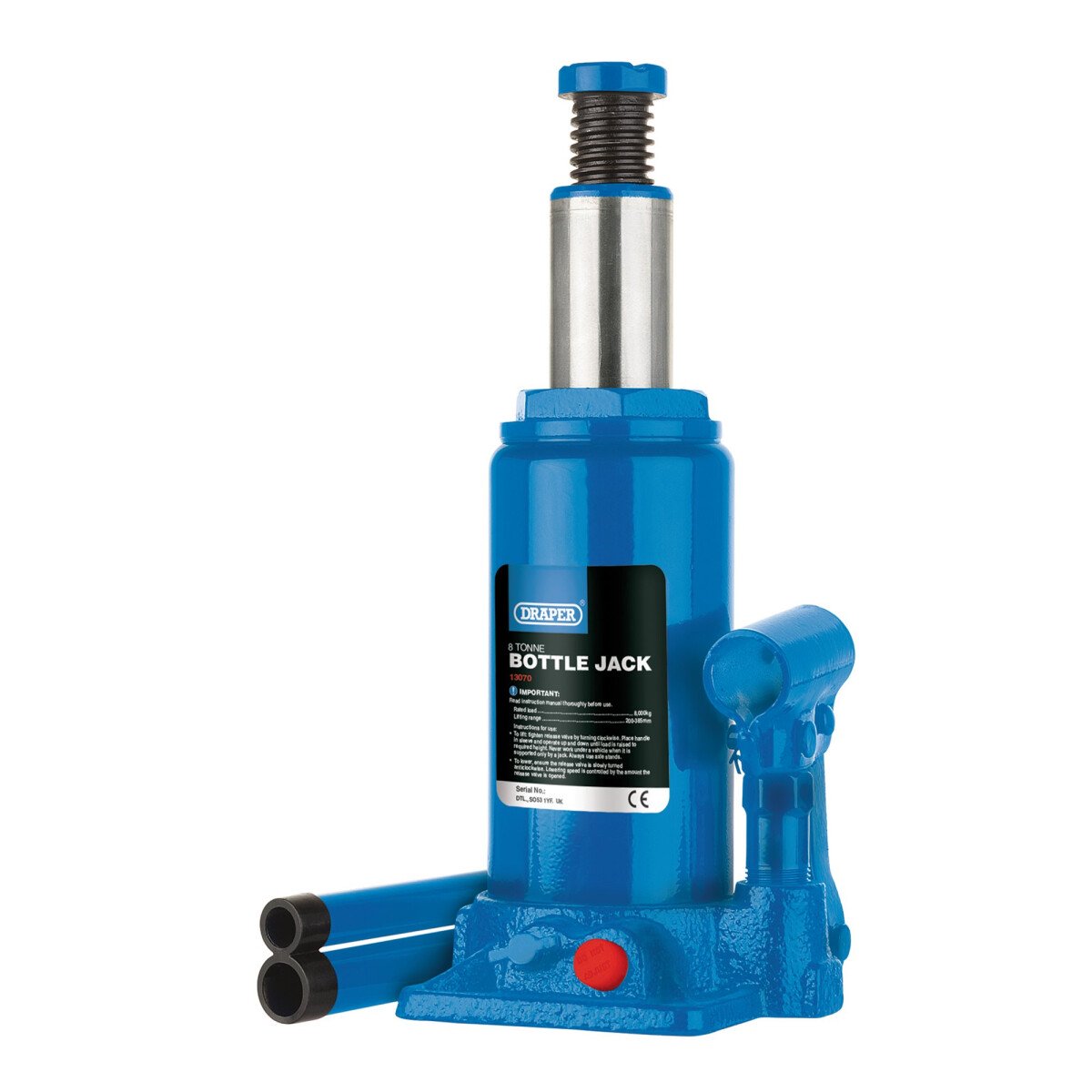Draper 13070 BJ8-B Hydraulic Bottle Jack (8 Tonne)
