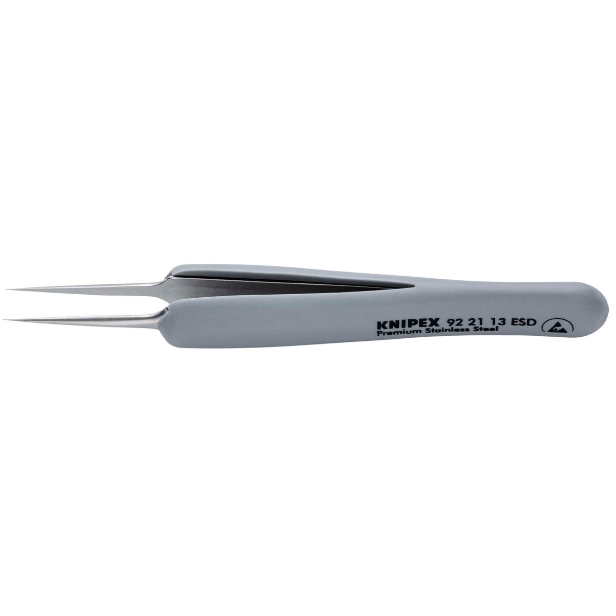 KNIPEX 92 21 13 ESD Precision Tweezers With Rubber Handles 13197  ESD, 112mm