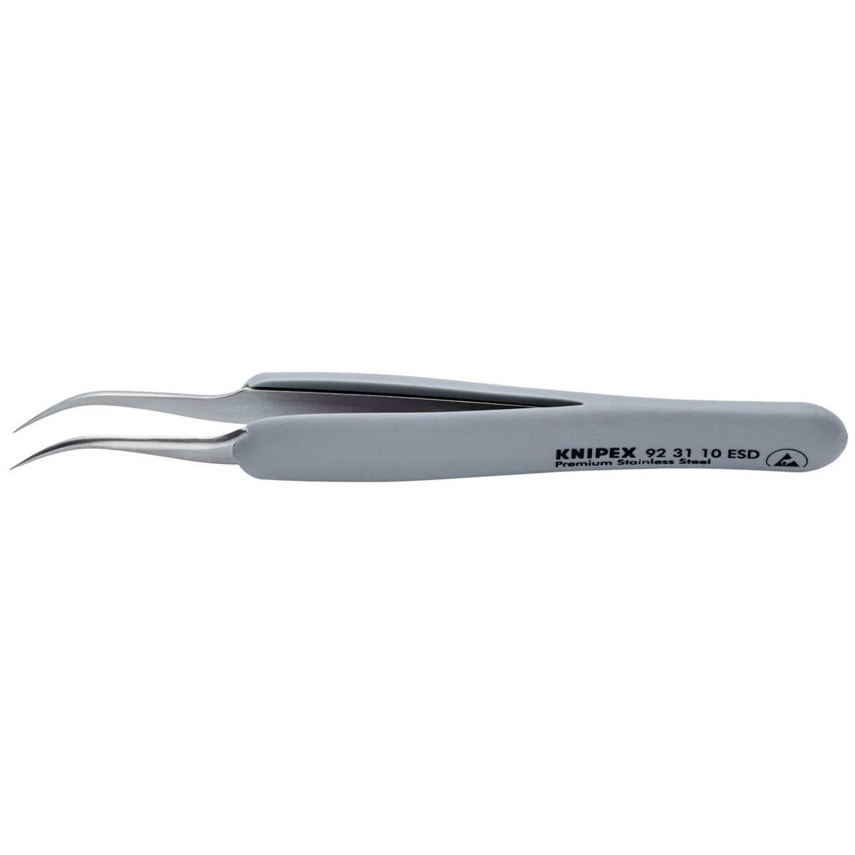 KNIPEX 92 31 10 ESD Precision Tweezers With Rubber Handles 13224 ESD, 122mm