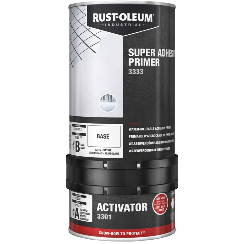 Rustoleum 3333KIT1 3333 Super Adhesion Primer: BASE + ACTIVATOR IN ONE ...