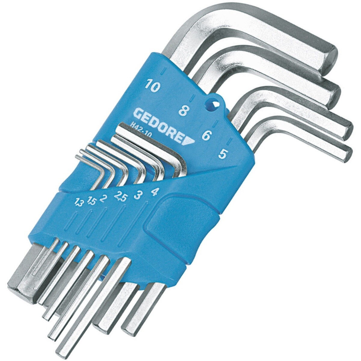 Gedore 1505408 Hexagon Allen Key Set 10 Piece H 42-10