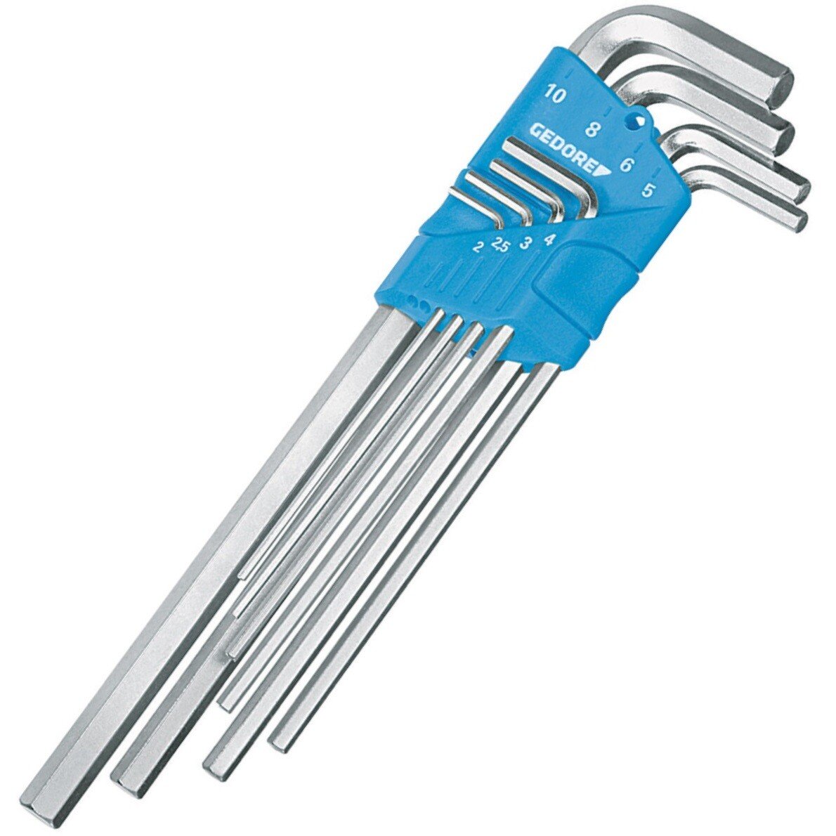 Gedore 1505416 Hexagon Allen Key Set 8 Piece Extra Long H 42 EL88 from