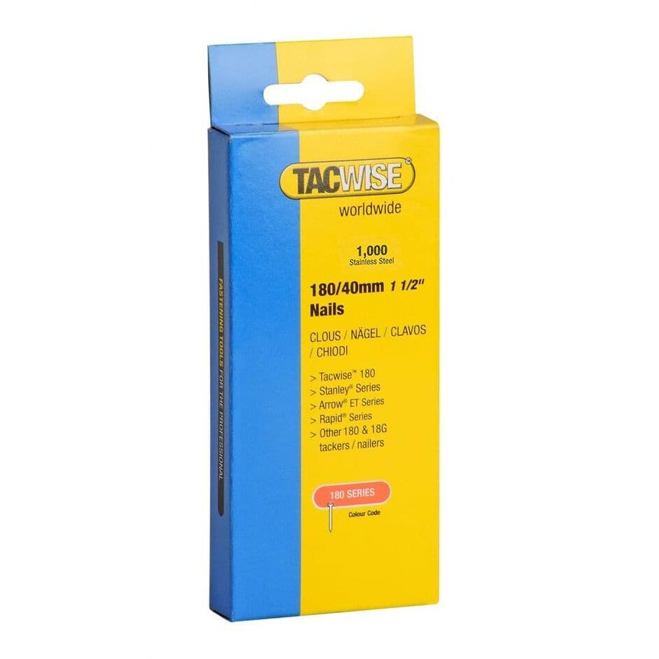 Tacwise 1511 180/40 18G Stainless Nails 40mm (Box 1,000) 