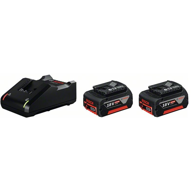Bosch 2 X GBA 4.0Ah CoolPack (18 V) + GAL 18V-40 Quick Charger Set