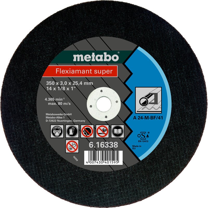 Metabo 616338000 Flexiamant super 350x3.0x25.4 steel Cutting Disc PK10