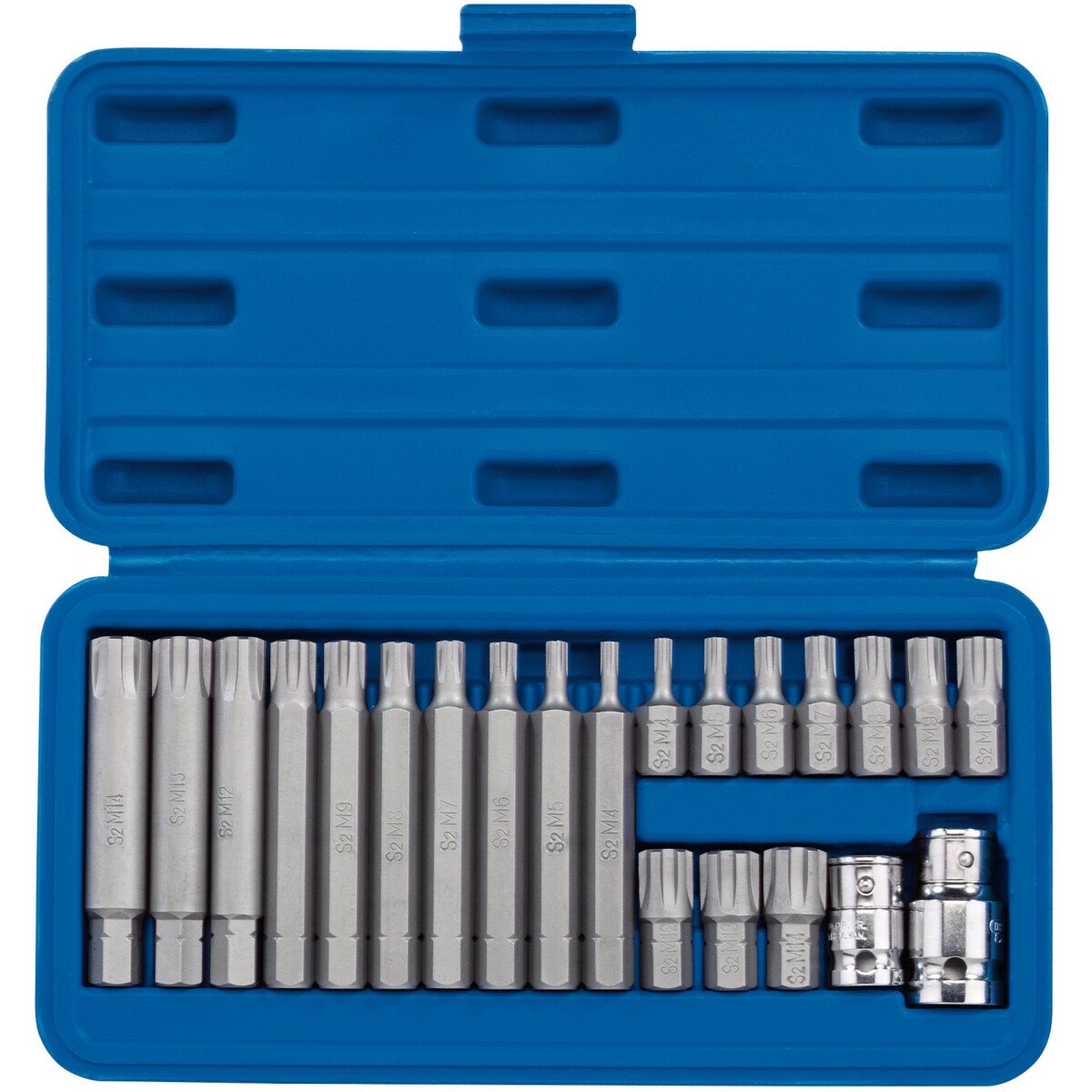 Draper 16347 RIBE/22/SET/B 3/8, 1/2" Sq. Dr. Ribe® Socket and Bit Set (22 Piece)