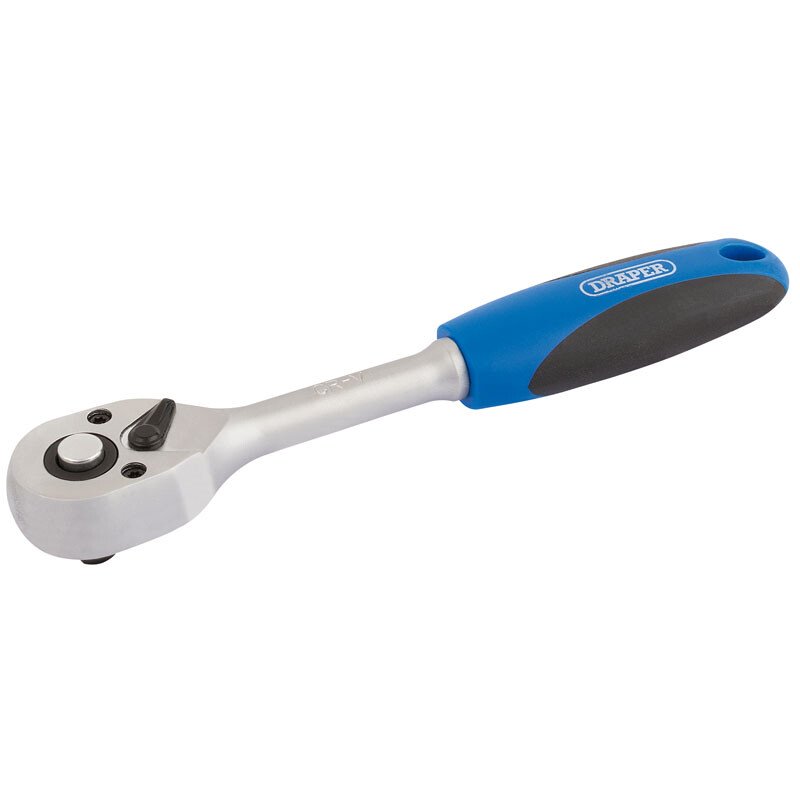 Draper 16427 BD72 1/4" Sq. Dr. 72 Tooth Reversible Soft Grip Ratchet