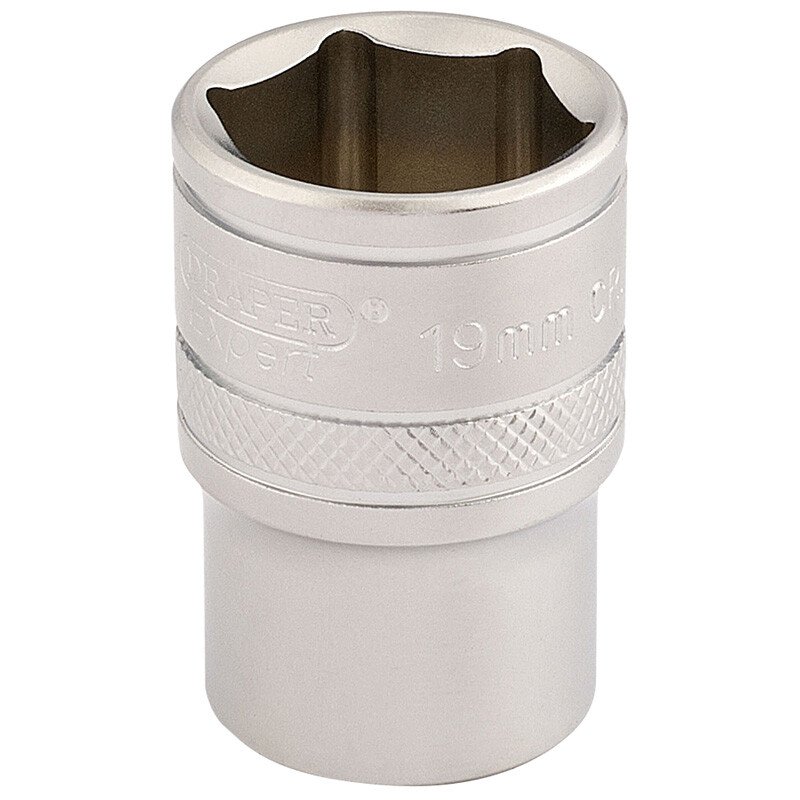 Draper 16609 H-MM/MS 1/2" Square Drive 6 Point Metric Socket (19mm)