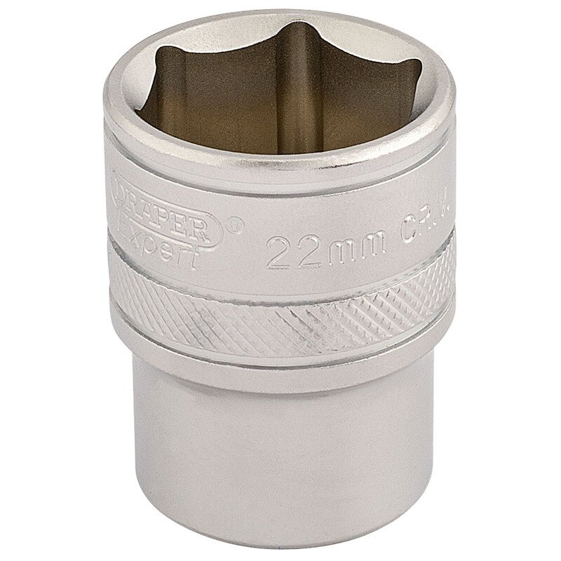 Draper 16613 H-MM/MS 1/2" Square Drive 6 Point Metric Socket (22mm)