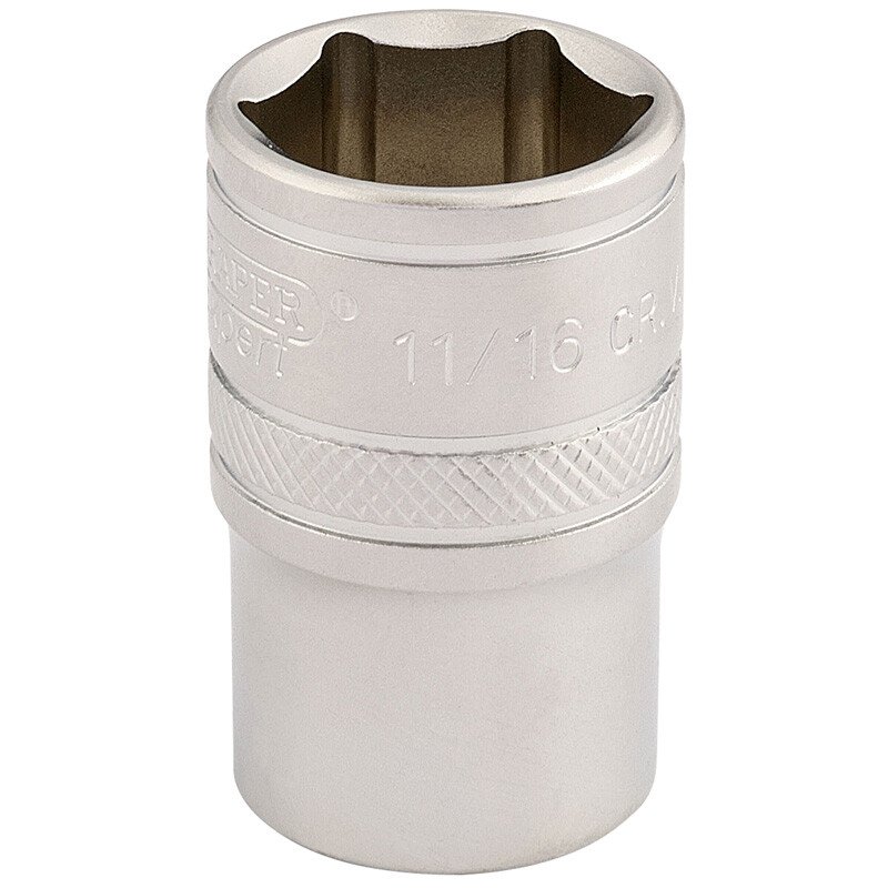 Draper 16630 H-AF/MS 1/2" Square Drive 6 Point Imperial Socket (11/16")