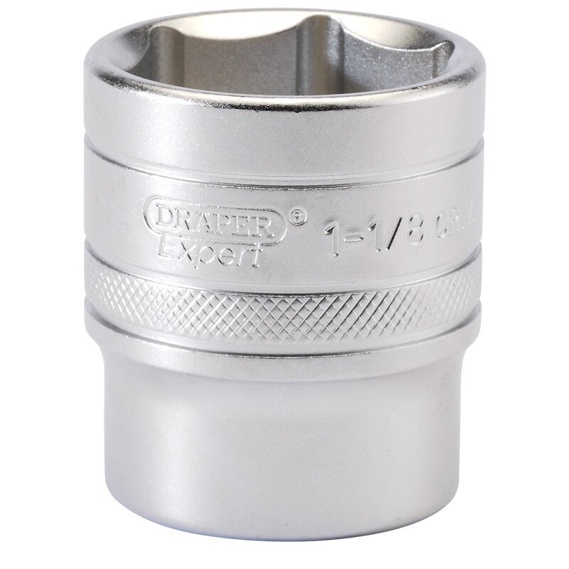 Draper 16636 H-AF/MS 1/2" Square Drive 6 Point Imperial Socket (1.1/8")