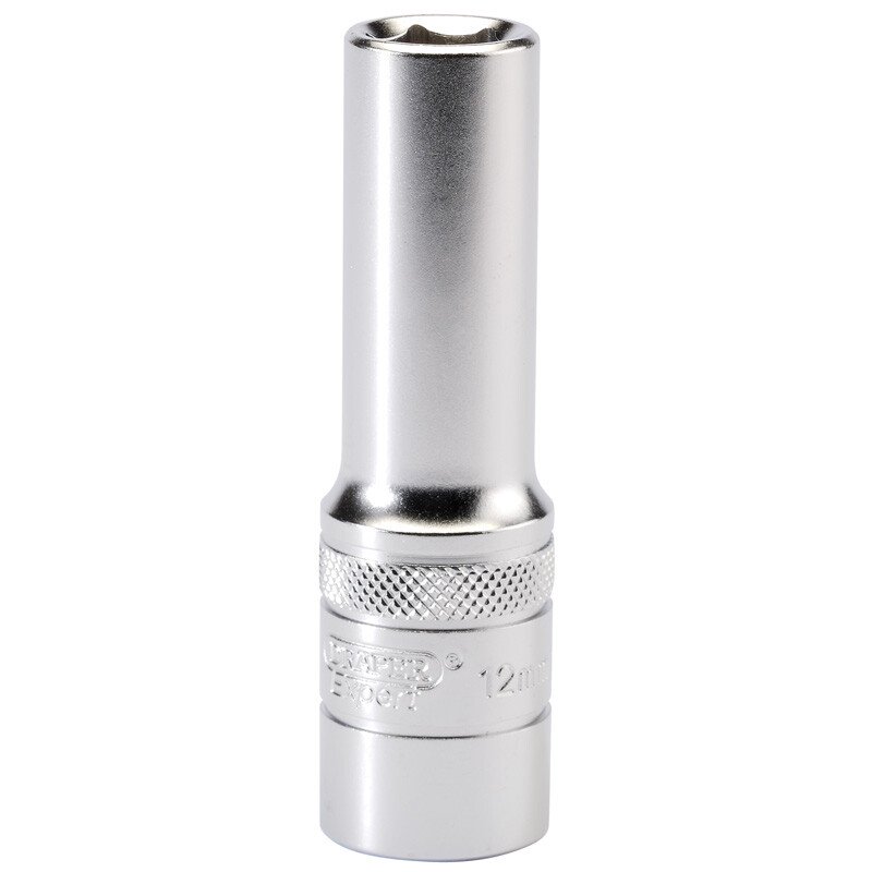 Draper 16643 HT-MM/MS 1/2" Square Drive 6 Point Metric Deep Socket (12mm)