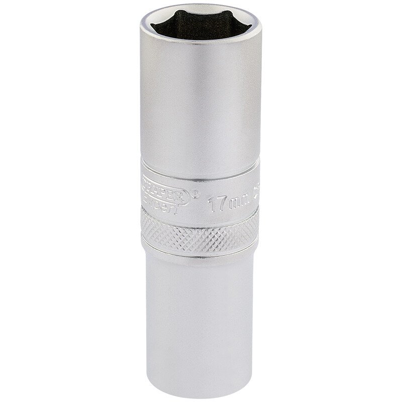 Draper 16649 HT-MM/MS 1/2" Square Drive 6 Point Metric Deep Socket (17mm)