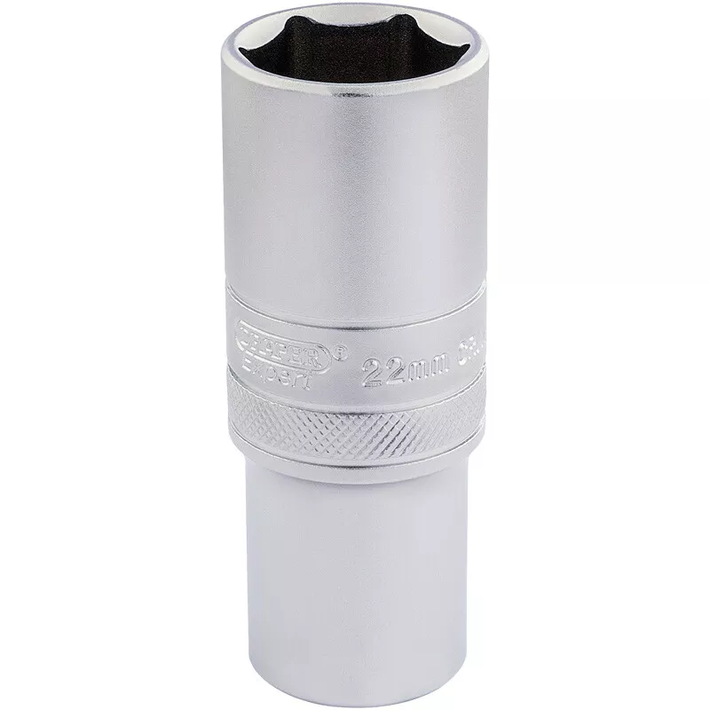 Draper 16654 HT-MM/MS 1/2" Square Drive 6 Point Metric Deep Socket (22mm)