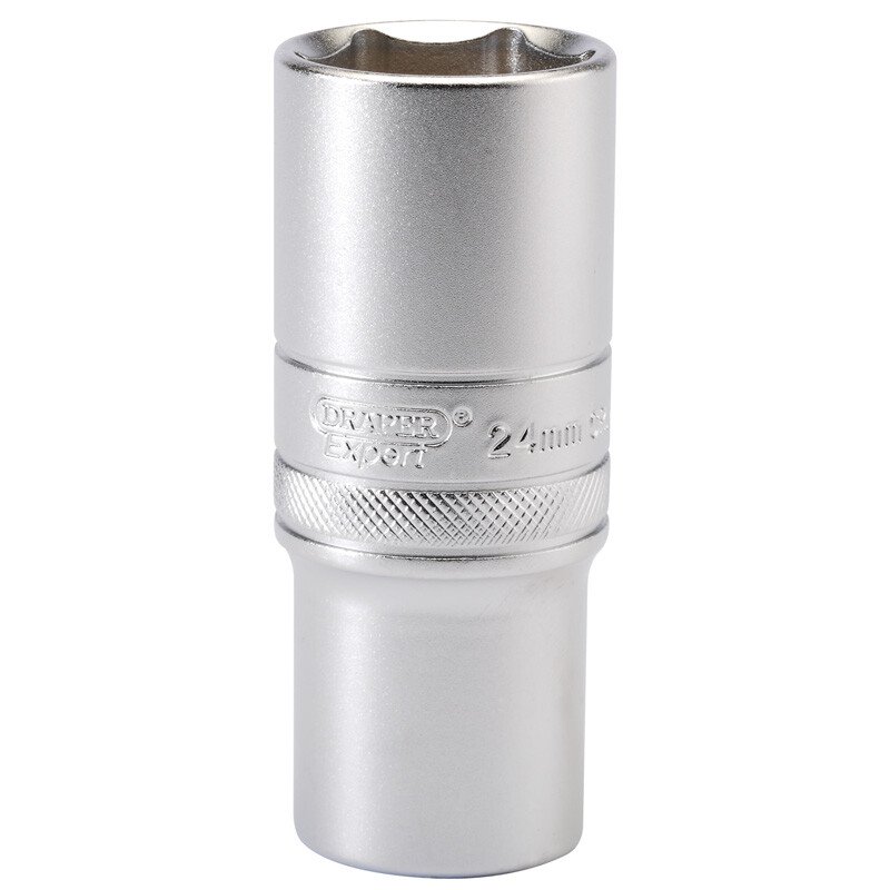 Draper 16655 HT-MM/MS 1/2" Square Drive 6 Point Metric Deep Socket (24mm)