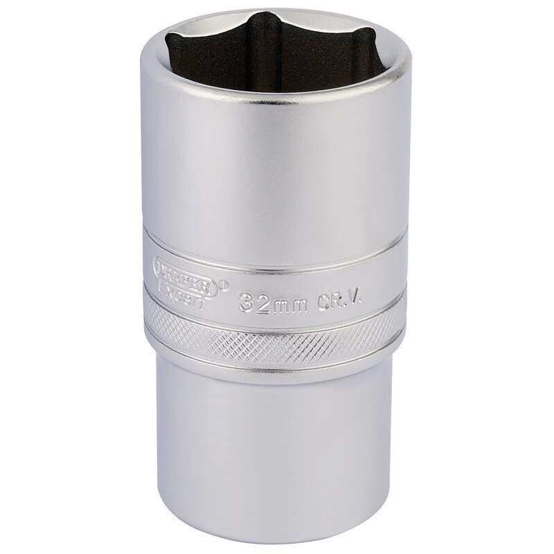 Draper 16660 HT-MM/MS 1/2" Square Drive 6 Point Metric Deep Socket (32mm)