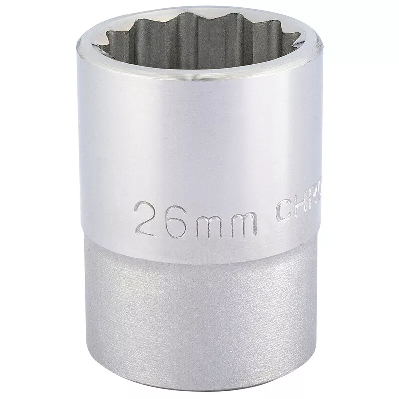 Draper 16694 T-MM/B 3/4" Square Drive 12 Point Socket (26mm)