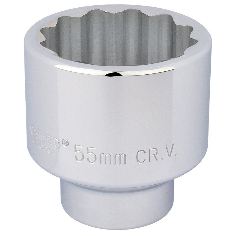 Draper 16708 T-MM/B 3/4" Square Drive 12 Point Socket (55mm)
