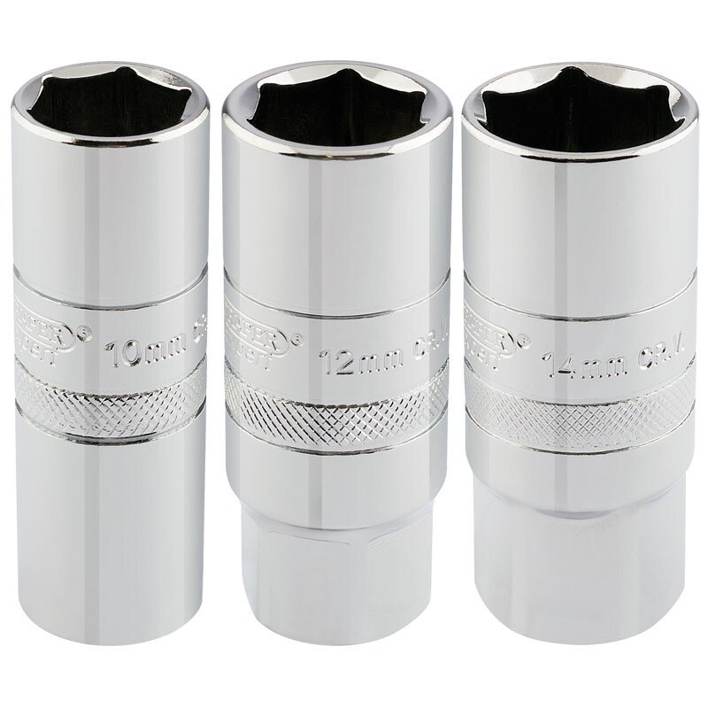 Draper 16784 HT-PLUG/3 1/2" Sq Dr Set Of Spark Plug Sockets (3 Piece)