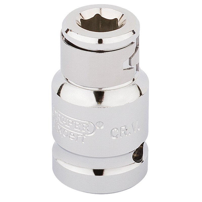 Draper 16810 H-BH/B 1/2" Square Drive x 5/16" Hexagon Screwdriver Bit Holding Socket