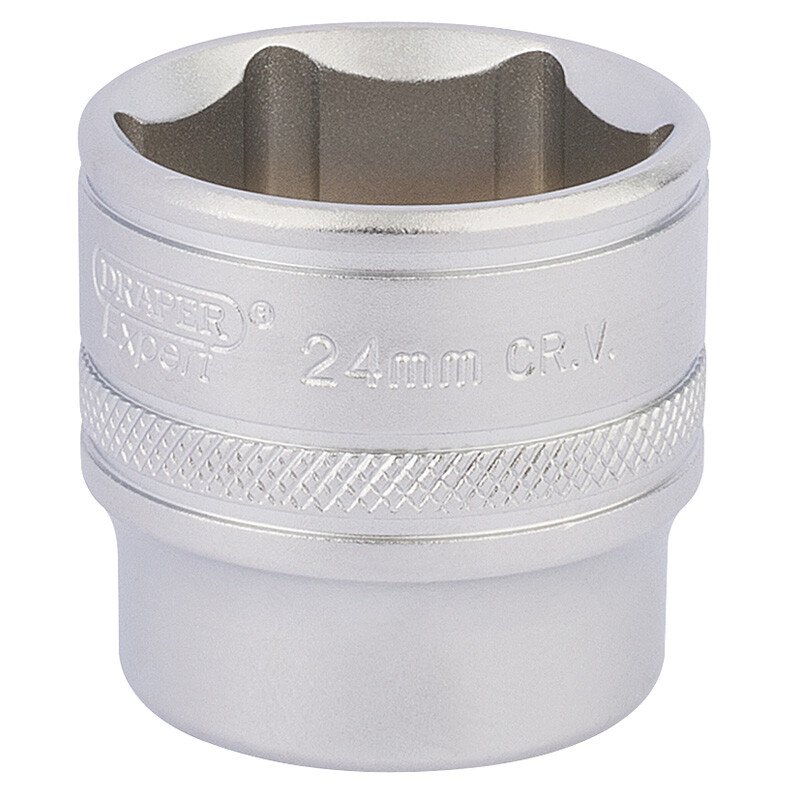 Draper 17546 D-MM/MS 3/8" Square Drive Hi Torq® 6 Point Deep Socket (24mm)