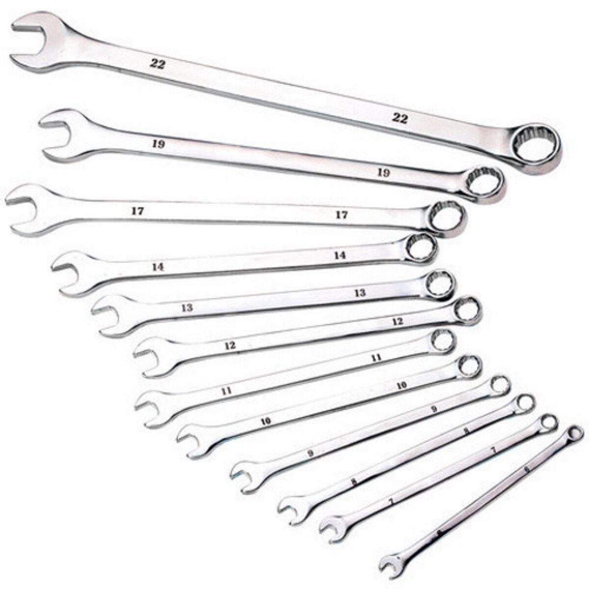 Clarke CHT814 12 Piece Extra-Long Combination Spanner Set: 6-22mm 1801814
