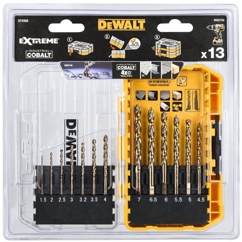 DeWalt DT4968-QZ 13pc HSS E Cobalt Set