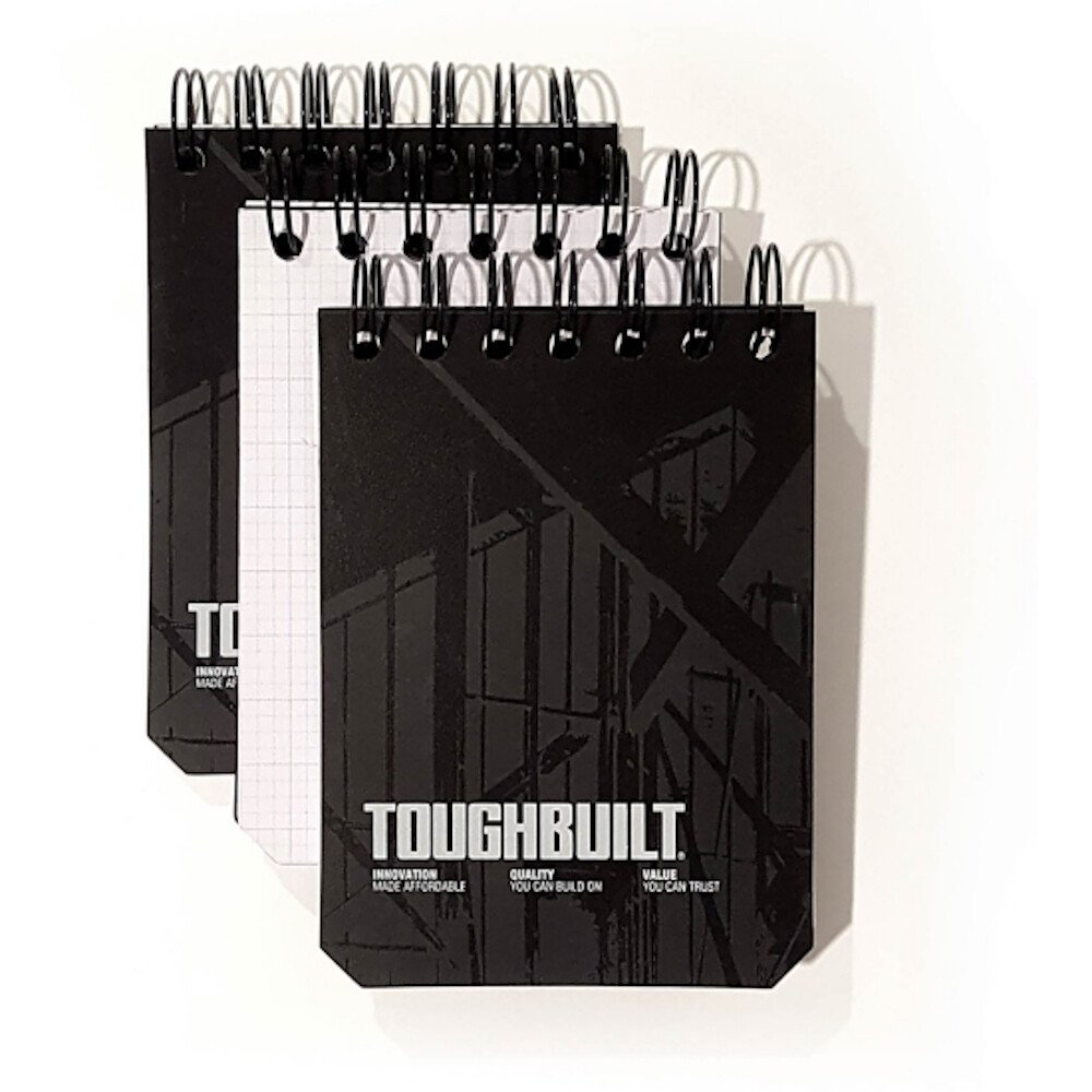 Toughbuilt TB-56-S-3-BEA Small Grid Jobsite Notebooks - Pack of 3