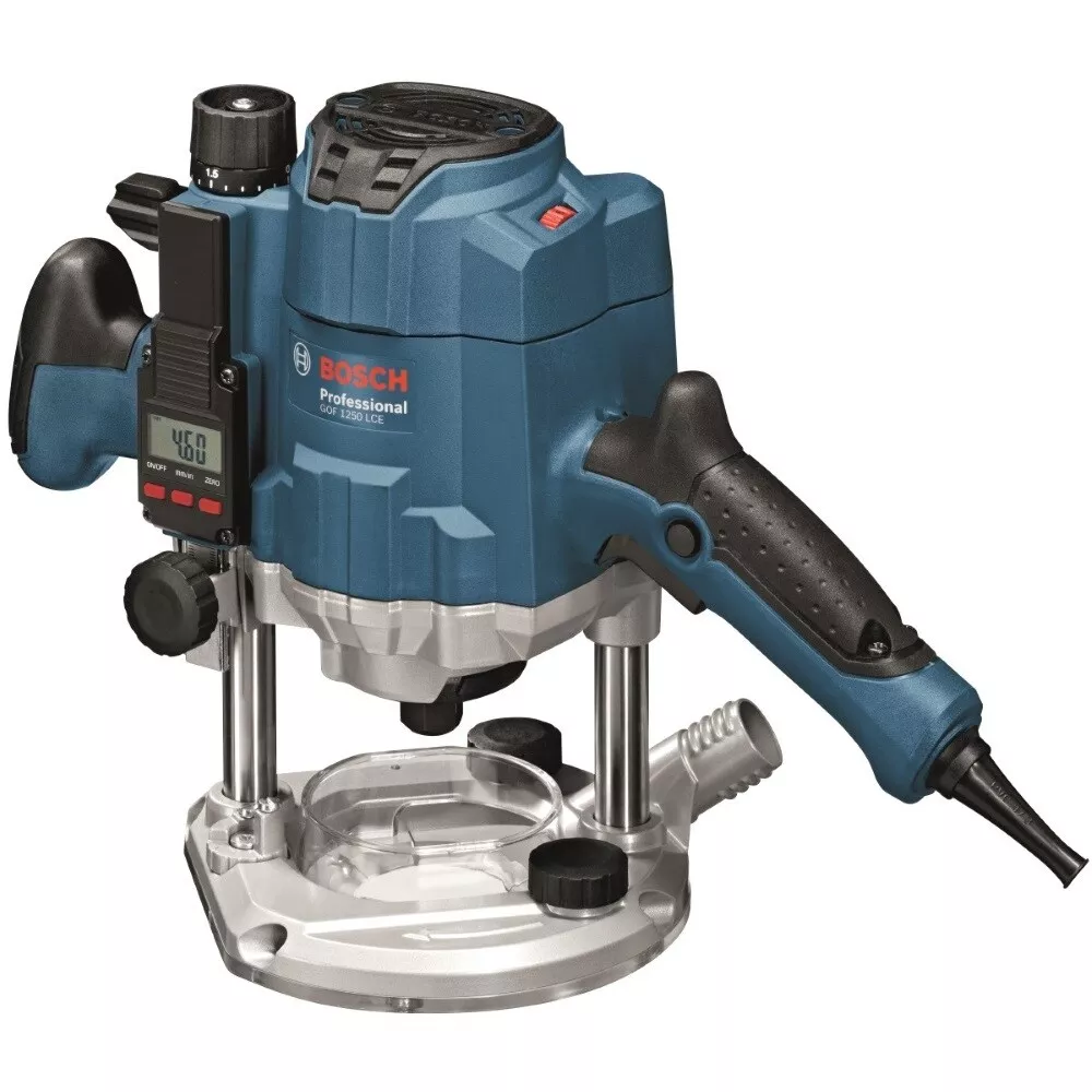 Bosch GOF1250LCE 1250W Router with Digital Depth Adjustment & LED light in L-BOXX - 230V