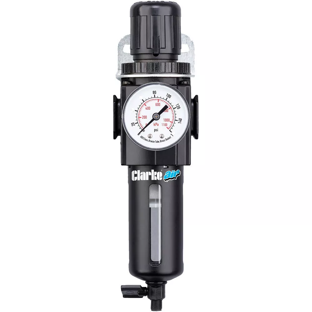 Clarke 3120510 CAT193 3/8" Intermediate Airline Filter/Regulator with Gauge