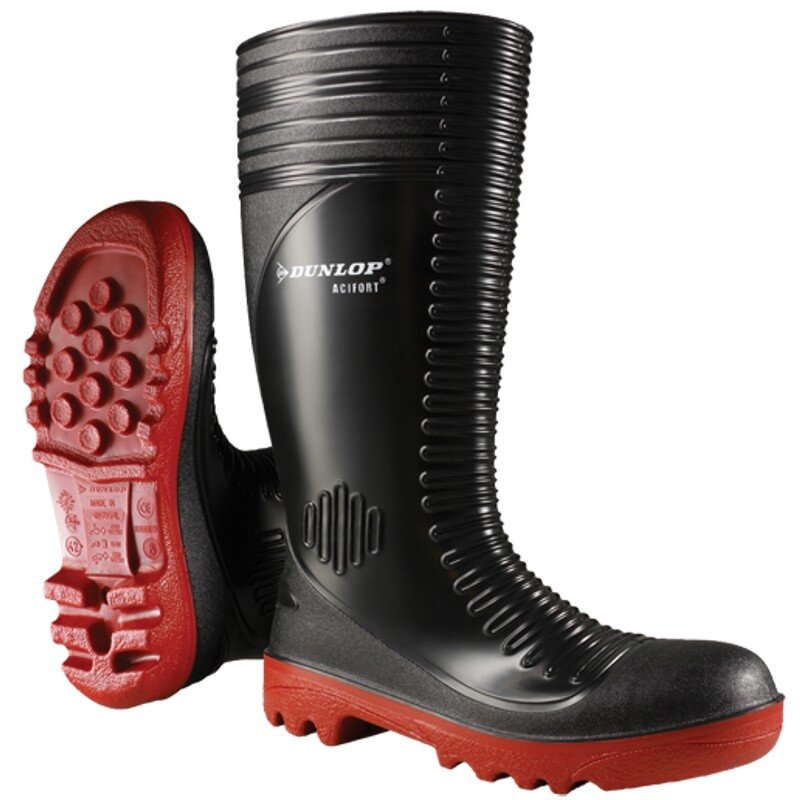 Dunlop A252931 Acifort Ribbed SB P A FO SRA Full Wellington Safety Boot (Ex 8808)