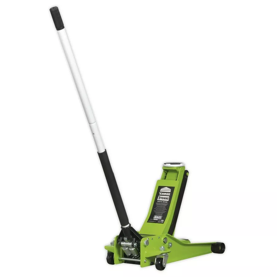 Sealey 2001LEHV Trolley Jack 2tonne Low Entry Rocket Lift Hi-Vis Green