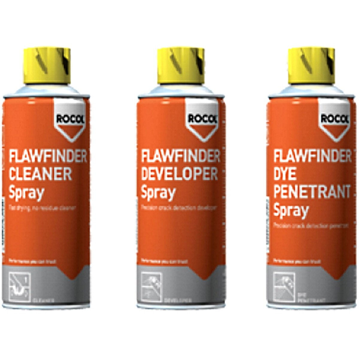 Rocol 63181 Flawfinder Kit System 3 Aerosols from Lawson HIS