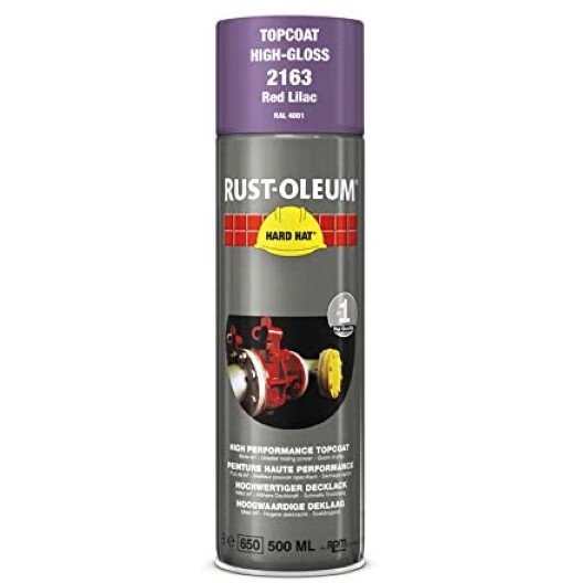 Rustoleum Hard Hat 2163 Red Lilac RAL4001 Topcoat 500ml Aerosol Spray Paint