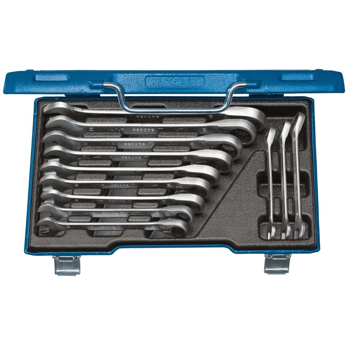 Gedore 2297418 Combination Ratchet Spanner Reversible Set 12 Piece 7 UR -012
