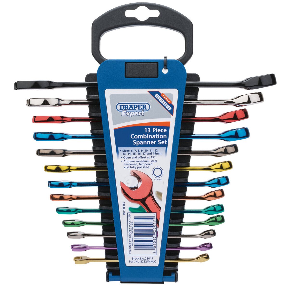 Draper 23017 8232/MM/C Expert 13 Piece Expert Hi Torq Metric Coloured Combination Spanners